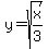 y=sqrt%28x%2F3%29