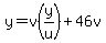 y=v%28y%2Fu%29%2B46v