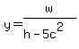 y=w%2F%28h-5c%5E2%29