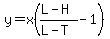 y=x%28%28L-H%29%2F%28L-T%29-1%29