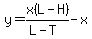 y=x%28L-H%29%2F%28L-T%29-x