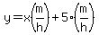 y=x%28m%2Fh%29%2B5%28m%2Fh%29