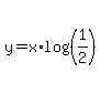y=x%2Alog%28%281%2F2%29%29
