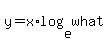 y=x%2Alog%28e%2Cwhat%29