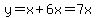 y=x%2B6x=7x