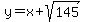 y=x%2Bsqrt%28145%29