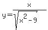 y=x%2F%28sqrt%28x%5E2-9%29%29
