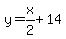 y=x%2F2%2B14