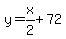 y=x%2F2%2B72
