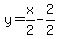 y=x%2F2-2%2F2