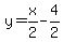 y=x%2F2-4%2F2