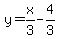 y=x%2F3-4%2F3