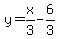 y=x%2F3-6%2F3