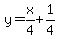 y=x%2F4%2B1%2F4