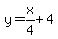 y=x%2F4%2B4
