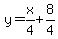 y=x%2F4%2B8%2F4