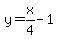 y=x%2F4-1+