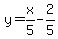 y=x%2F5-2%2F5