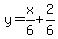 y=x%2F6%2B2%2F6