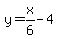 y=x%2F6-4