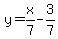 y=x%2F7-3%2F7
