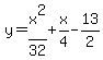 y=x%5E2%2F32%2Bx%2F4-13%2F2
