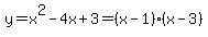 y=x%5E2-4x%2B3=%28x-1%29%28x-3%29