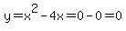 y=x%5E2-4x=0-0=0