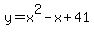y=x%5E2-x+%2B+41