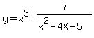 y=x%5E3+-7%2F%28x%5E2-4X-5%29