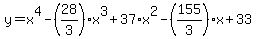 y=x%5E4-%2828%2F3%29%2Ax%5E3%2B37%2Ax%5E2-%28155%2F3%29%2Ax%2B33