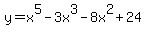 y=x%5E5-3x%5E3-8x%5E2%2B24
