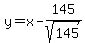 y=x-145%2Fsqrt%28145%29