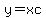 y=xc