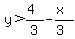 y%3E%284%29%2F3-%28x%29%2F%283%29