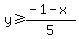 y%3E=%28-1-x%29%2F5
