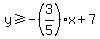 y%3E=-%283%2F5%29x%2B7