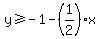 y%3E=-1-%281%2F2%29x