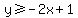 y%3E=-2x%2B1