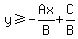 y%3E=-Ax%2FB%2BC%2FB