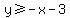 y%3E=-x-3