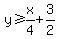 y%3E=x%2F4%2B3%2F2