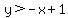 y%3E-x%2B1