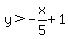 y%3E-x%2F5%2B1