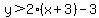 y%3E2%28x%2B3%29-3
