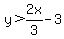 y%3E2x%2F3-3