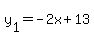y%5B1%5D=-2x%2B13