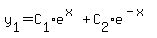 y%5B1%5D=C%5B1%5De%5E%28x%29%2BC%5B2%5De%5E%28-x%29