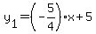 y%5B1%5D+=+%28-5%2F4%29x%2B5