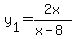 y%5B1%5D+=+2x%2F%28x-8%29